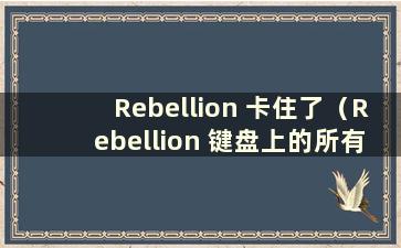 Rebellion 卡住了（Rebellion 键盘上的所有键）